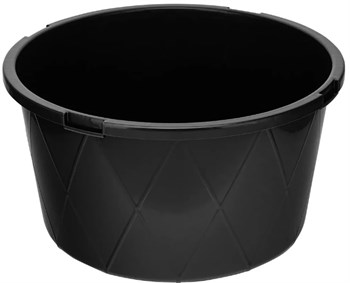 Таз строительный 150л, пластиковый, круглый, ударопрочный, черный 8347 - фото 100671