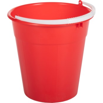 Ведро хозяйственное Евро, 12л, пищевой пластик, красный 90412