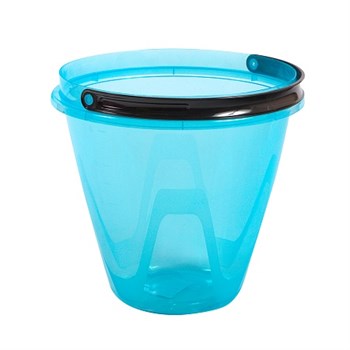 Ведро хозяйственное Лайт, 8л, пищевой пластик, голубой прозрачный 82849