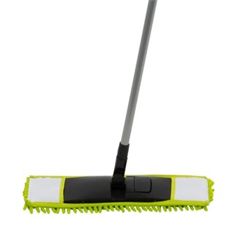 Швабра Рыжий кот 310475 Mop Clean, насадка плоская микрофибра 12x41см с карманами, ручка 110см 34906 - фото 101594