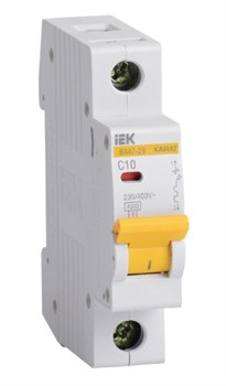 Выключатель автоматический IEK KARAT ВА 47-29, однополюсный 1Р, 10А, 4.5кА 57720