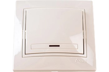 Выключатель LEZARD MIRA 701-0303-111, одноклавишный, встраиваемый, кремовый, с подсветкой 21316 - фото 102109