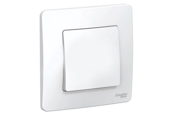 Выключатель SYSTEM ELECTRIC Blanca ВLNVS006101, одноклавишный, встраиваемый, белый 41382 - фото 102180