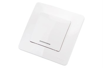 Выключатель SYSTEM ELECTRIC Blanca ВLNVS006111, одноклавишный, встраиваемый, белый, с подсветкой 41383 - фото 102183