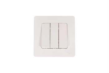 Выключатель SYSTEM ELECTRIC Blanca ВLNVS100501, трехклавишный, встраиваемый, белый 41387 - фото 102189