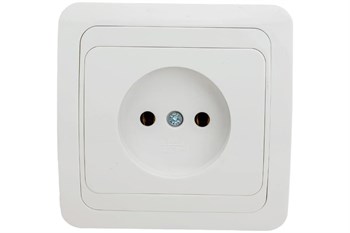 Розетка IN HOME Classico 2022, одноместная, встраиваемая, белая, без заземления 48333 - фото 102975