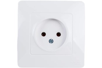 Розетка SYSTEM ELECTRIC Blanca BLNRS000011, одноместная, встраиваемая, белая, без заземления 41397 - фото 103073