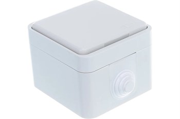 Розетка стационарная IN HOME Aqua 3112, одноместная, 16А, 250В, IP44, накладная, белый, с заземлением, полугерметичная, с защитной крышкой 49868 - фото 103318