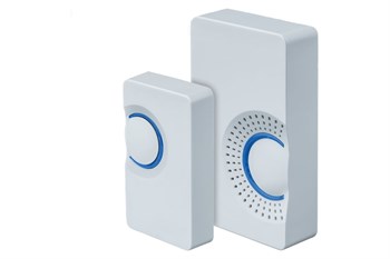 Звонок беспроводной NAVIGATOR NDB-A-DC03-1V1-WH, с кнопкой, 100м, 36 мелодий, белый 69911