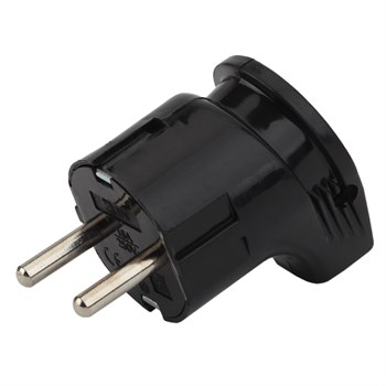 Вилка угловая ЭРА Vx3-В Б0039679, 16А, 220-230В, IP20, с заземлением, черная 65754