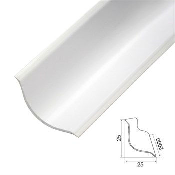 Бордюр на ванну Идеал 001-0, 25x2м, универсальный, ПВХ, белый, глянцевый 87572