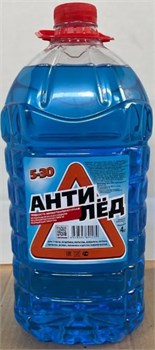 Жидкость антиобледенительная (незамерзайка) Антилед, без аромата, -30°C, 5л, синий 83882 - фото 104089