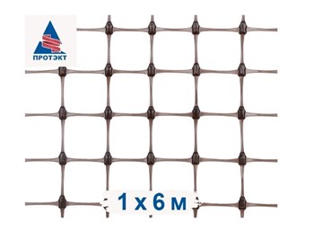 Сетка садовая УР-15/1/6 для защиты грядок, ячейка 19x16мм, высота 1м, пластиковая, коричневый, в рулоне 6м, 85353 - фото 104711