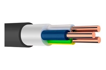 Кабель ВВГ, трехжильный, сечение 3х4мм2, черный, силовой, на метраж 21100
