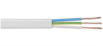 Провод ПУГНП (ПУГВВ-П, ПУГСП), трехжильный, сечение 3х1.5мм2, белый, установочный, на метраж 11447