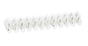 Колодка клеммная Navigator 71 001 NTB-UPE-S12-3/WH, 12х2.5мм, 12 пар, 3А, полиэтилен, белый 10332