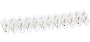 Колодка клеммная Navigator 71003 NTB-UPE-S12-10/WH, 2.5-10мм2, 12 групп, 10А, полиэтилен, белый 48202 - фото 105593