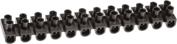 Колодка клеммная Navigator 71016 NTB-UPP-S12-30/BL, 6х16мм2, 12 групп, 30А, полиэтилен, черный 50400 - фото 105602