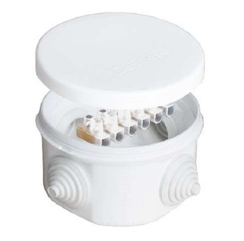 Коробка распределительная ЭЛЕКТРОПРОМПЛАСТ У140, для открытой проводки,45х90мм, клеммник в комплекте 11644