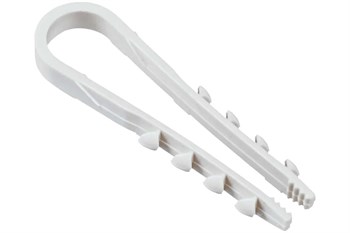 Дюбель-хомут 5x8мм IEK, для крепления круглого кабеля, нейлон, белый 30202