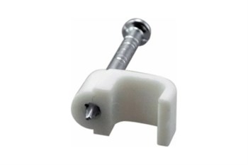 Скоба 4х2-4мм, для крепления кабеля, прямоугольная, с гвоздем, 50шт в упаковке 32678