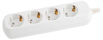 Колодка для удлинителя ERA КХ-4е, четырехместная, 16А, 220-230В, IP20, 3500Вт, с заземлением, белая 78805