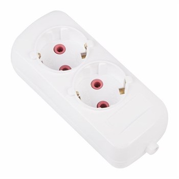 Колодка для удлинителя REXANT Эконом 11-8709, двухместная, 10A, 220В, IP20, с заземлением, белая 55730 - фото 106263