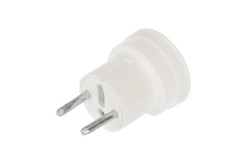 Переходник (адаптер сетевой) REXANT 11-1021, без заземления, с бортами, стакан, белый 64481