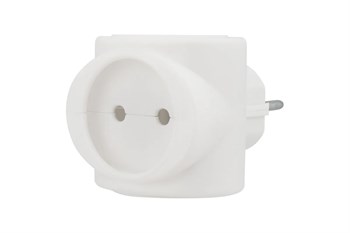 Разветвитель/тройник REXANT 11-1064, трехместный, без заземления, т-образный, белый 58590