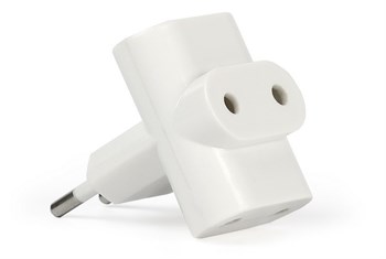Разветвитель/тройник SMARTBUY SBE-06-A04-3, трехместный, без заземления, т-образный, белый 60146