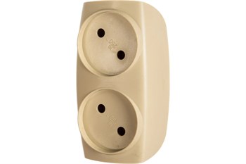 Разветвитель/тройник ЭРА SP-2-I Б0017017, двухместный, без заземления, плоский, слоновая кость 65261