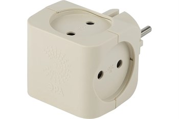 Разветвитель/тройник ЭРА SP-4-I Б0008206, четырехместный, без заземления, куб, слоновая кость 65264