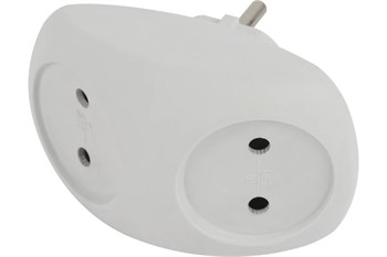 Разветвитель/тройник ЭРА SPx-2-W Б0053480, двухместный, без заземления, треугольник, белый 71526