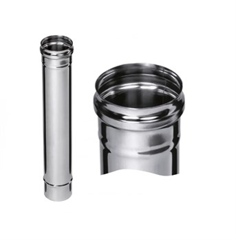 Труба дымохода диаметр 115мм, длина 1м, нержавеющая сталь (AISI 430/0.5мм) 91240