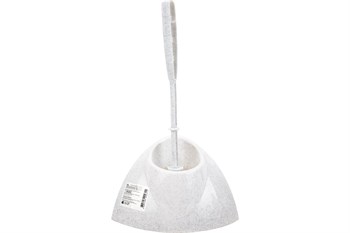 Ерш для туалета IDEA М5012 Блеск, напольный, пластиковый, белый мрамор, с подставкой 85366