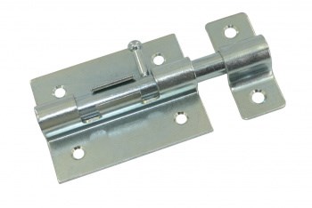 Задвижка дверная МЕТАЛЛИСТ ЗД-07, 82x61мм, накладная, круглый ригель, цинк 86411