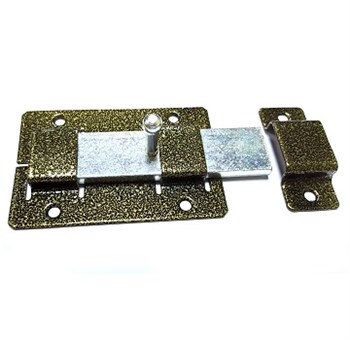 Задвижка/засов дверная МЕТАЛЛИСТ ЗД-02, 115x75мм, накладная, плоский ригель, бронза 44095