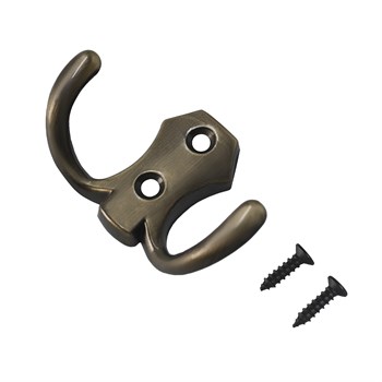 Крючок 2-рожковый СТАНДАРТ 306 В АВ, старая бронза 87188