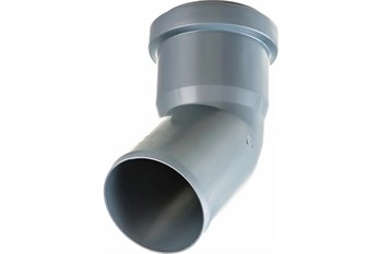 Отвод для внутренней канализации,  50мм, 45 градусов, полипропиленовый, серый 19