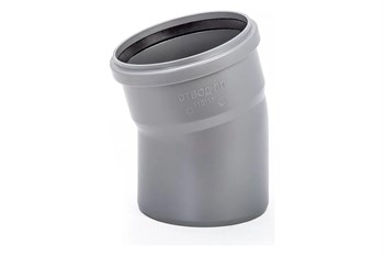 Отвод для внутренней канализации, 110мм, 15 градусов, полипропиленовый, серый 198