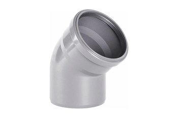Отвод для внутренней канализации, 110мм, 87 градусов, полипропиленовый, серый 206