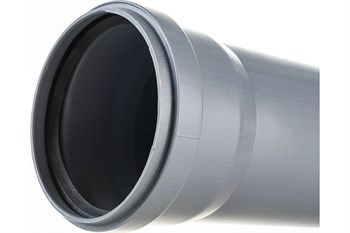 Труба для внутренней канализации, диаметр 110мм, длина 2м, толщина стенки 2.7мм, полипропиленовая, серая 74