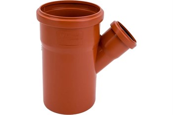 Тройник для наружной канализации, 110х50мм, 45 градусов, полипропиленовый, оранжевый 48861