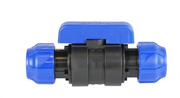 Кран шаровый компрессионный Valfex 20x20мм для ПНД (ПЭ) труб, полиэтиленовый 31388