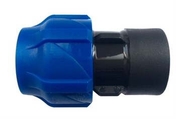 Муфта компрессионная переходная Valfex 25x1" ВР(г) для ПНД (ПЭ) труб, полиэтиленовая 12373