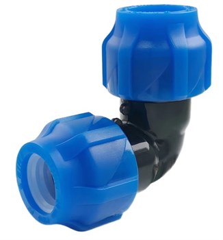 Угол компрессионный Valfex 32x32мм для ПНД (ПЭ) труб, полиэтиленовый 12382