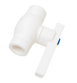 Кран шаровый PPRC 20мм, полипропиленовый, белый 2479