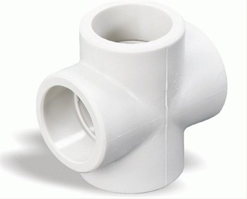 Крестовина PPRC 20мм, Политэк, полипропиленовая, белая 19101