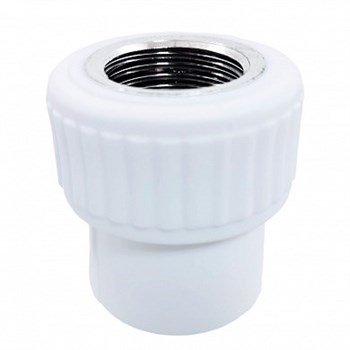 Муфта комбинированная BASE PPRC 20x1/2" ВР(г), полипропиленовая, белая 70738
