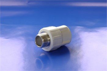 Муфта комбинированная PPRC 25x3/4" НР(ш), полипропиленовая, белая 14065